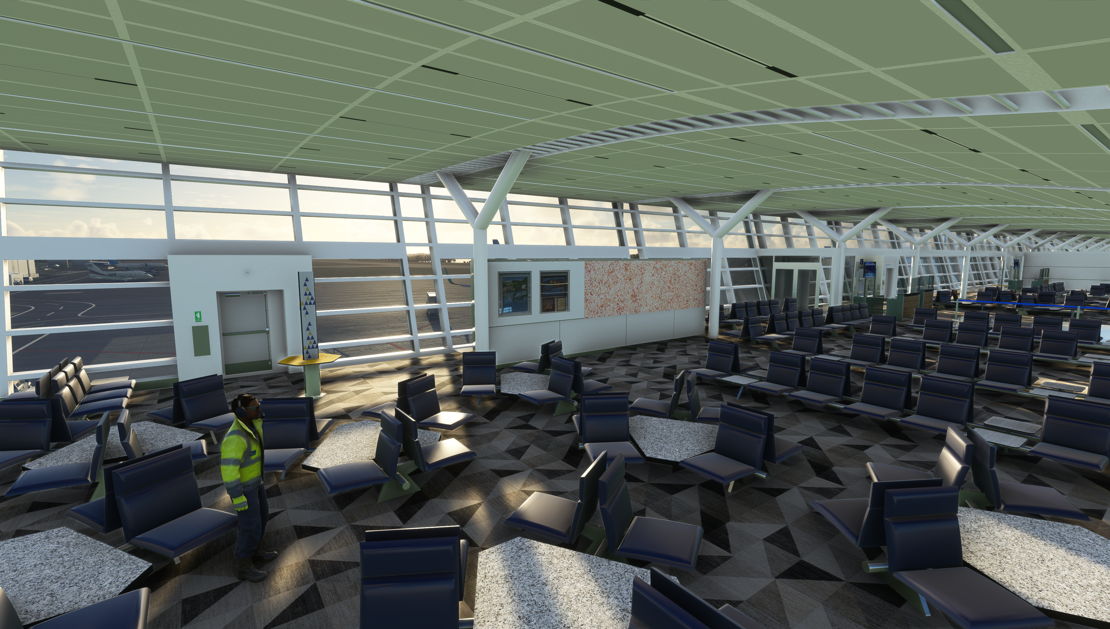 Bermuda International, L F Wade International,  MSFS, Microsoft flight simulator, Modelled Interior